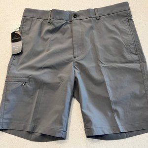 Greg Norman Performance NWT shorts size 36x10 grey gray cargo zip pocket #2